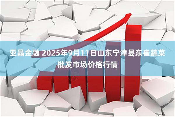 亚晶金融 2025年9月11日山东宁津县东崔蔬菜批发市场价格行情