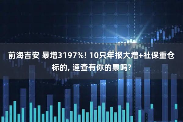 前海吉安 暴增3197%! 10只年报大增+社保重仓标的, 速查有你的票吗?